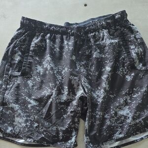 RVCA Black and Gray Athletic Shorts
